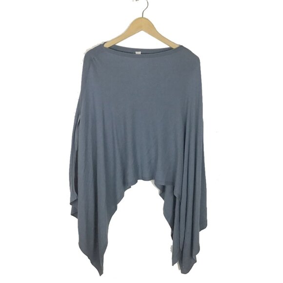 Lululemon Forward Flow Heather Blue Charcoal Poncho - Picture 3 of 12